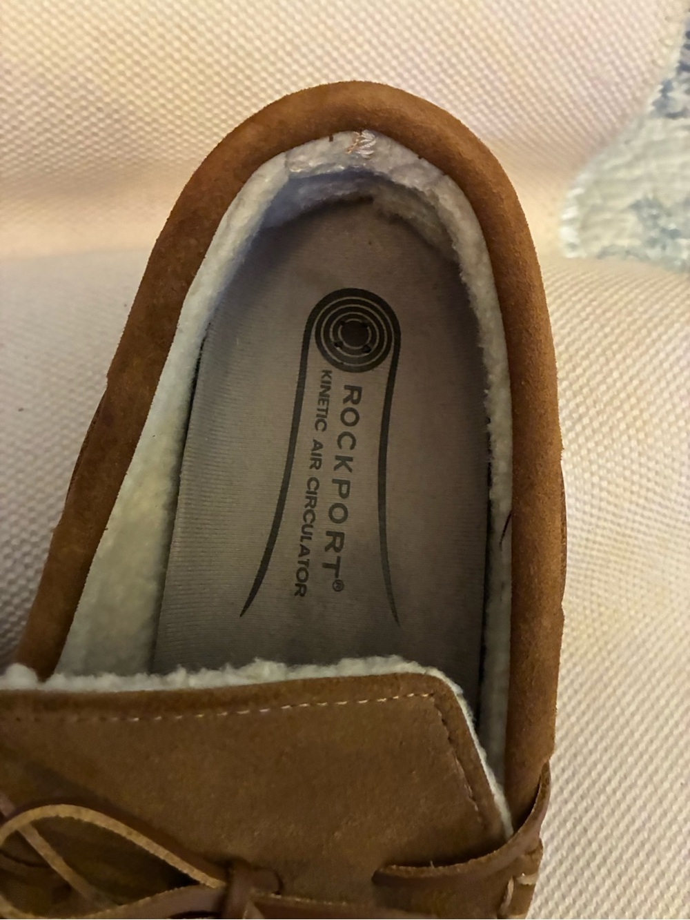 Rockport Men’s Brown Suede Slip-On Moccasin Loafers-size 11.5-12 - Picture 4 of 8